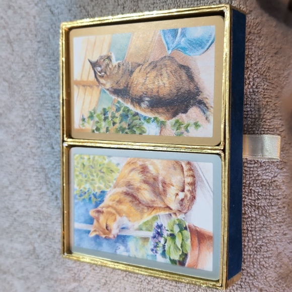 Vintage Congress Playing Cards Double Deck with Brown and Orange Cats - Picture 6 of 10